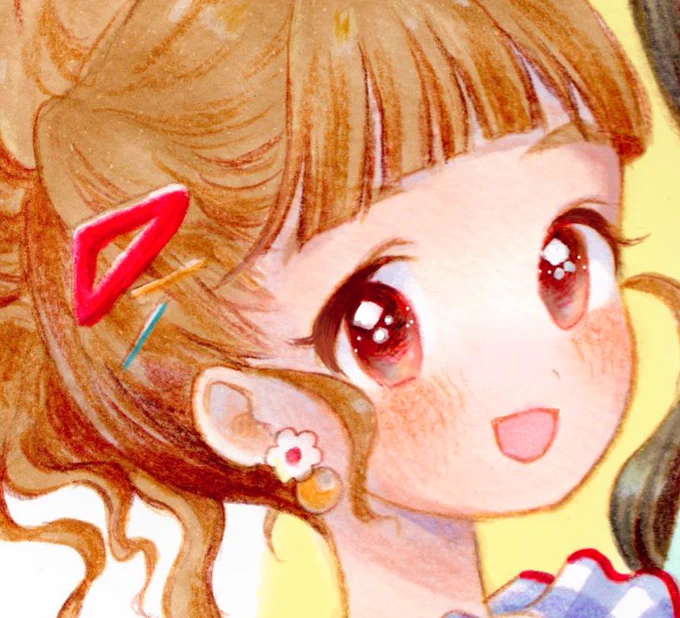 #ほっぺの斜線は可愛い 斜線というより縦線