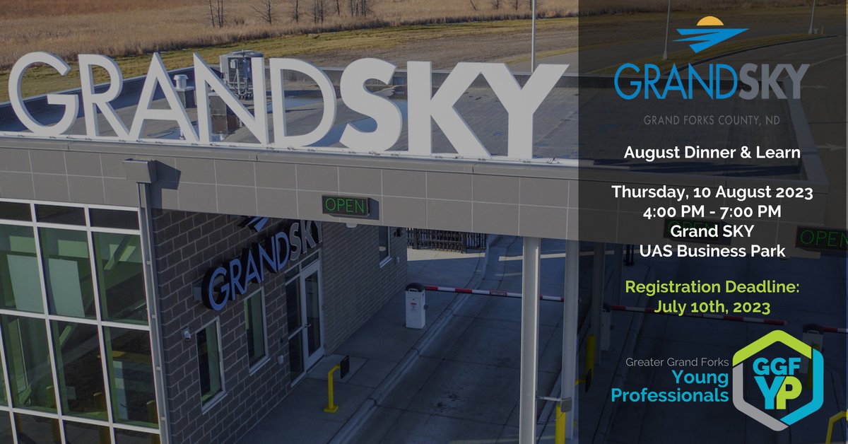 Register by July 10th to take part in GGFYP's tour of the Grand Sky Business &amp; Aviation Park on August 10th. Don't miss this great opportunity to get a behind-the-scenes look at what the companies who work at Grand Sky do on a day-to-day basis!
✏️👉forms.gle/qwgemrego8gJQK…