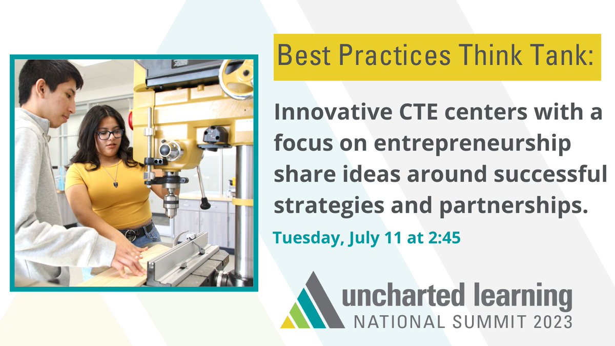 jerrilamirand's tweet photo. Innovative CTE Centers with a focus on Entrepreneurship are growing!
These educational leaders share more at #ULSummit23! @_mrs_pratt  Kris Vernon Jeremy West Jeremy Qualls Kristi Lewis  @UnchartedLRNG https://t.co/X6HkevlbFR