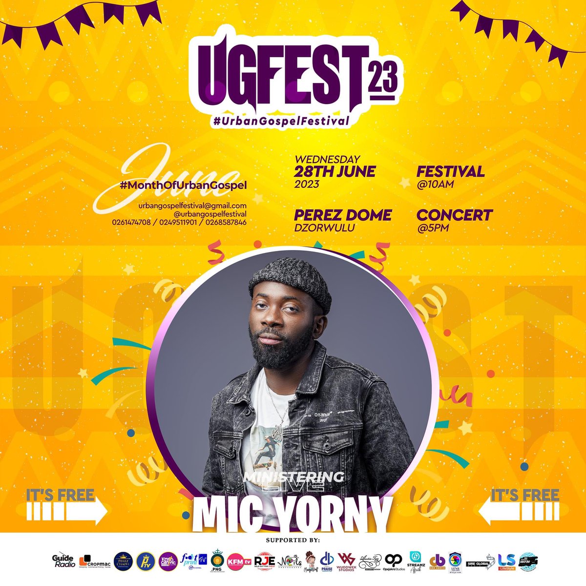 Mr Capable <a href="/KobbySalm/">THE ONE</a> says “Fabegye” tomorrow at the 2023 Urban Gospel Festival alongside with female Christian rapper <a href="/MissWaltersGH/">Miss Walters</a> &amp; Reggae Act <a href="/MicYorny/">Mic Yorny Music Note</a> Music Note. Don’t miss out on the big daaaaaayyy 🔥🔥🔥

#vbuqsworld #blogger #ugfest23