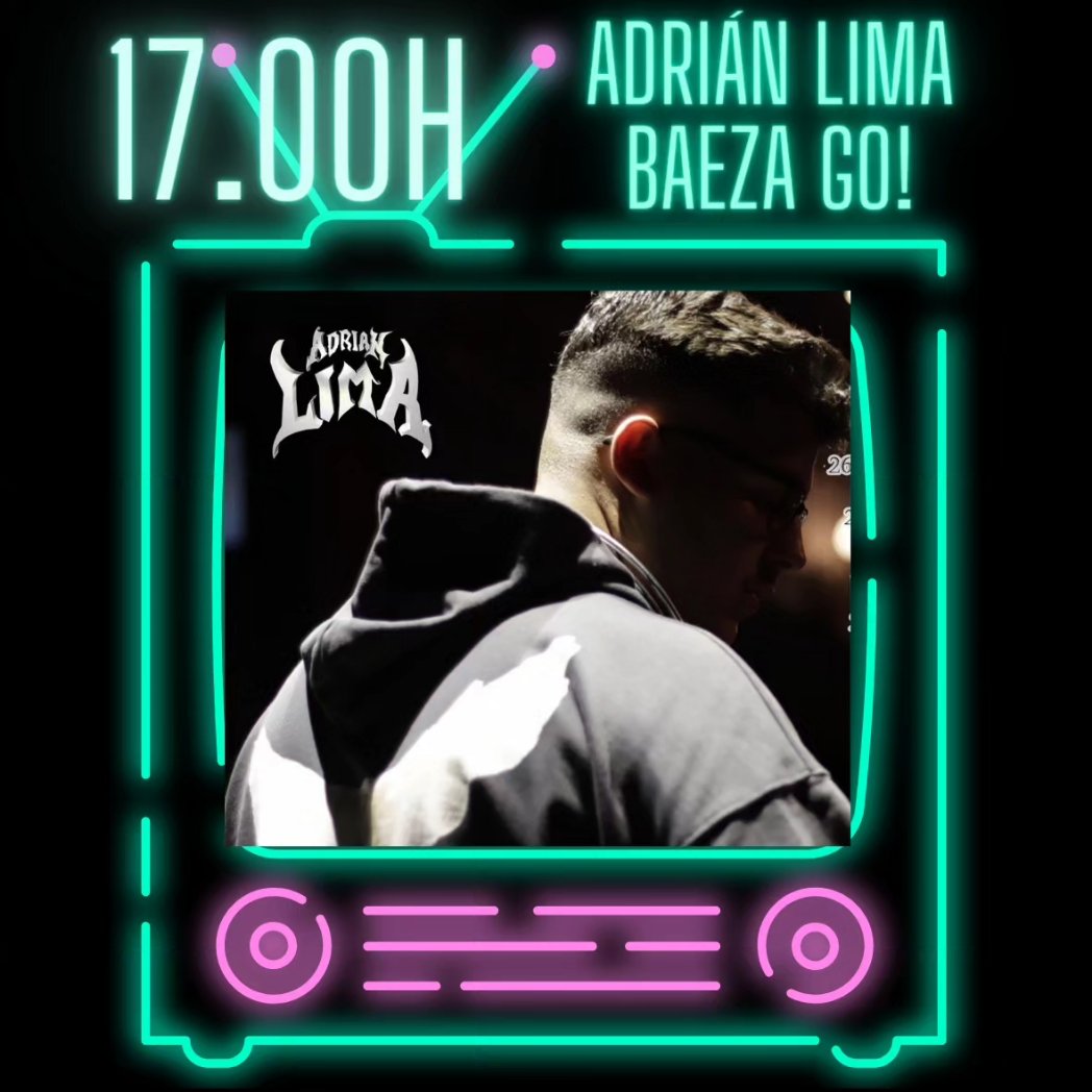 EventosGoFF's tweet photo. Más horarios de #BaezaGo de este sábado. Actuación de @mikibows y de @adrianlimag https://t.co/25aGLGtBhU