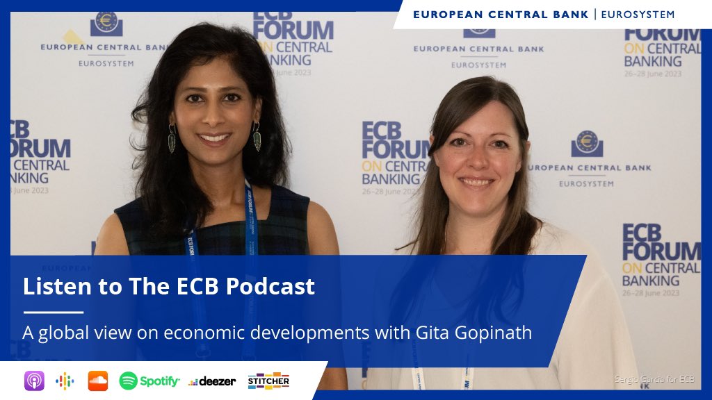 How stable is the global economic recovery? And is geoeconomic fragmentation a threat?

@GitaGopinath of @IMFNews joins our host @katieranger_ to discuss 
these topics on #TheECBPodcast while in Sintra for the #ECBForum.

Tune in pod.link/ecbpodcast/epi…