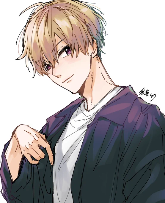 色塗りの練習。三浦くん #創作