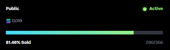 wojakinho's tweet photo. More than 80% of supply has been minted out!

#SolanaNFT #NFTCommuntiy https://t.co/dnlgt3qBVY