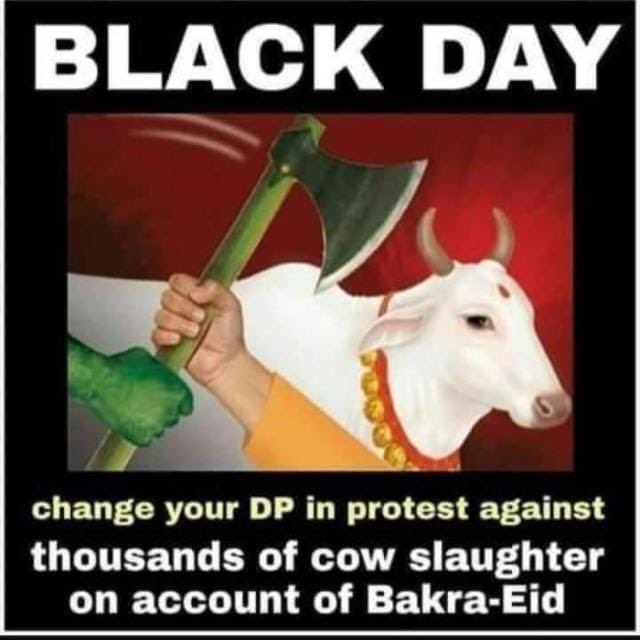 tathvamasi6's tweet photo. #BanCowSlaughter on this #Bakrid2023 Change the DP on ur WhatsApp to this. #SaveCows https://t.co/vxVhMNeQBi