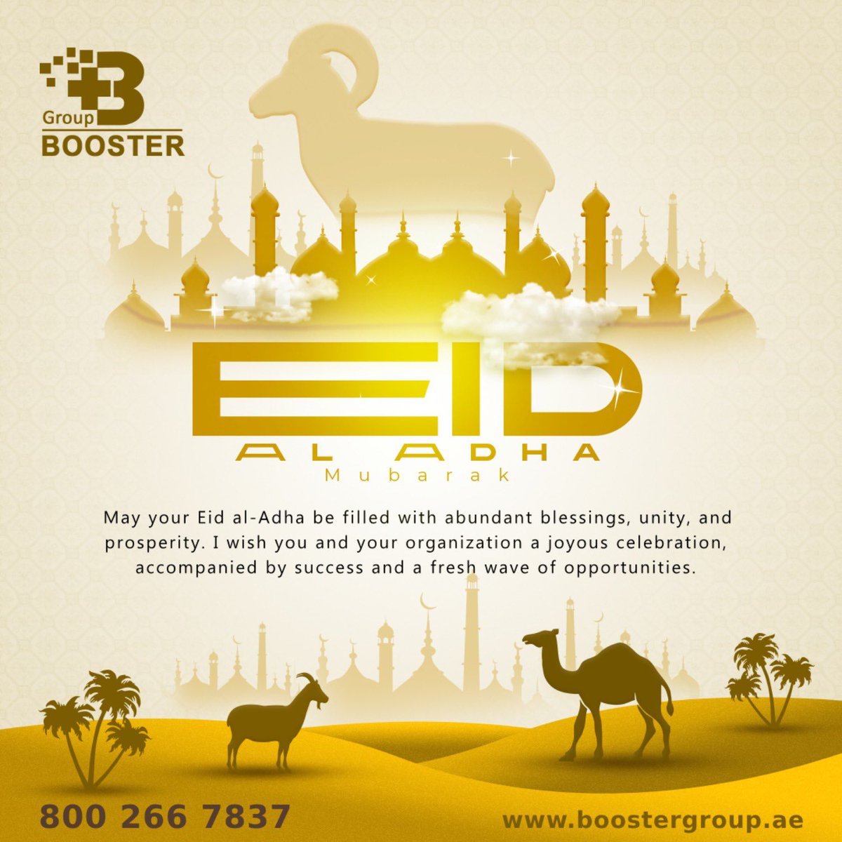 boostergroup_ae's tweet photo. Booster Group wishes you and your family more blessings, peace, prosperity and joyful Eid Al Adha β¨
#yearofhealthawareness2023
#boostercard #boostergroup #boosterpharmacy #boosterpharmacyuae #medomedicalcentre #eid #eidaladha #eidmubarak #eidaladhamubarak https://t.co/D6Iq5ef3ow