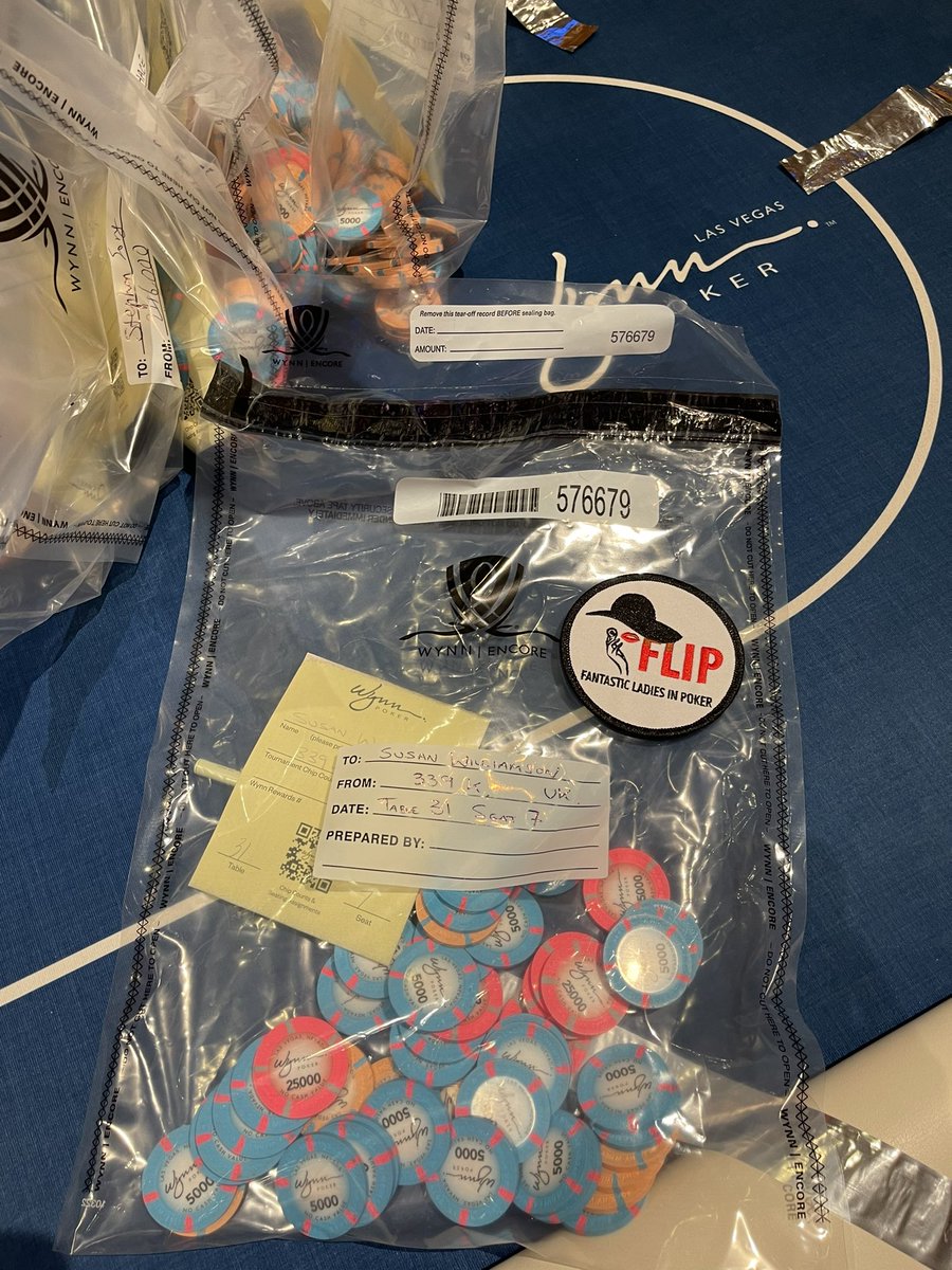 Suzie_Poker's tweet photo. 2nd event playedβ¦.
The Wynn $1600 $1M Gtd
Day 1 40min blinds, 19 levels played π
2nd Day Two β
2nd Bag πΌ
2nd Cash/ITMπ°
Single Bullet π€
Day 2 kicks-off today at midday! Blinds rollback to L17 4k/8k/8kβ¦ 41bbs & a dream π #Poker #LasVegas #FLIPladies #SingleBulletSuze π https://t.co/9CQB6z4lQN