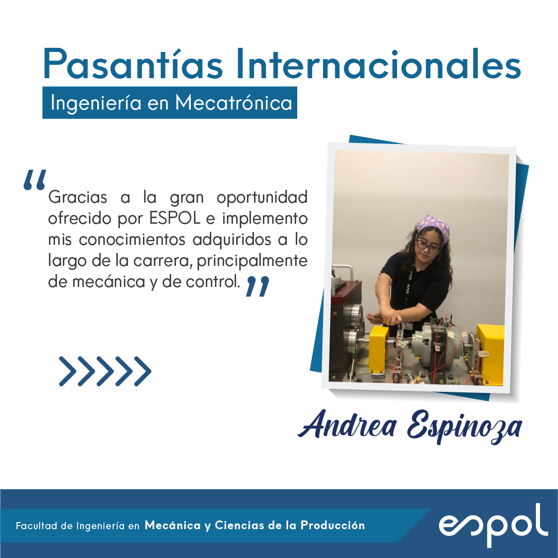 espolfimcp's tweet photo. Andrea Espinoza, estudiante de Mecatrónica, nos cuenta sobre sus prácticas de investigación en la Universidad del Sur de Dinamarca.
¡Conoce un poco más de su experiencia! ⚙️✈️👩🔬
#TalentoFIMCP #Mecatrónica https://t.co/Qb1XhqNy0e