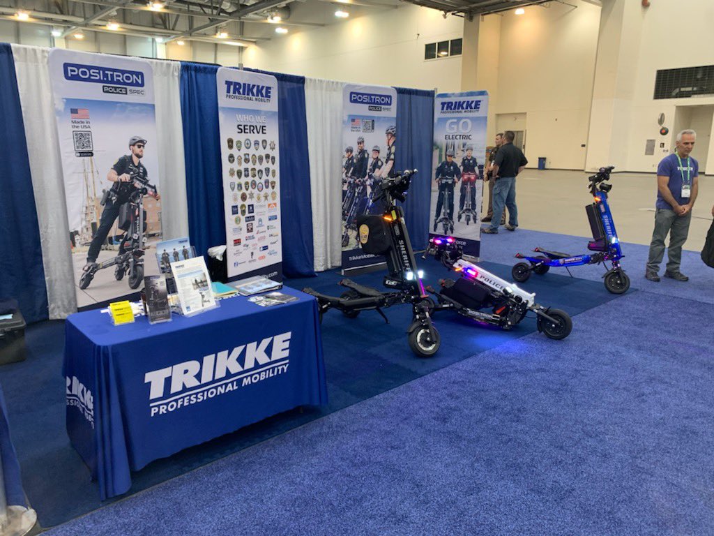 TrikkeMobility's tweet photo. We are ready for another great show! Visit our boot #746 @NationalSheriff @DeVosPlaceMeet in Grand Rapids. 
#sheriffs2023 https://t.co/2lnvqI5aYq