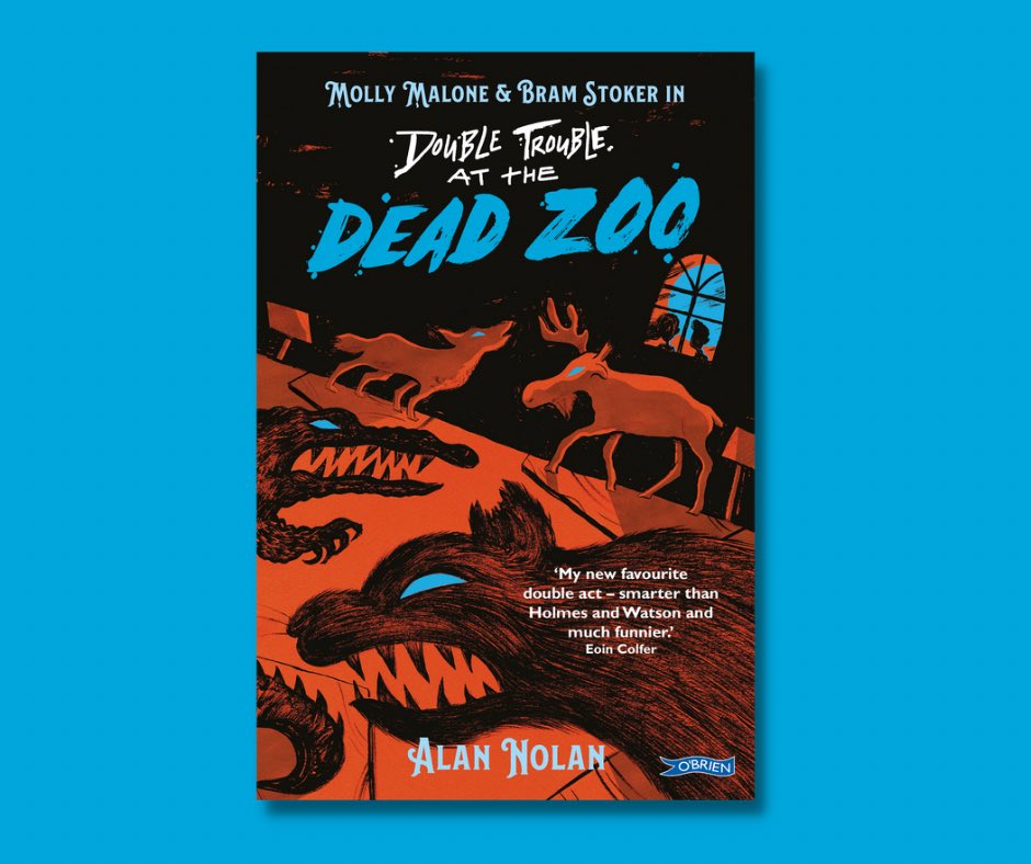 Thrilled to do this ✨ Cover Reveal ✨ for our friends over at @OBrienPress ! Double Trouble at the Dead Zoo by the brilliant @AlNolan cover by @cluskeydraws will be out in the world August 28th - pre-order available from @HalfwayUpBooks! ➡️ bit.ly/3JxV8yK
