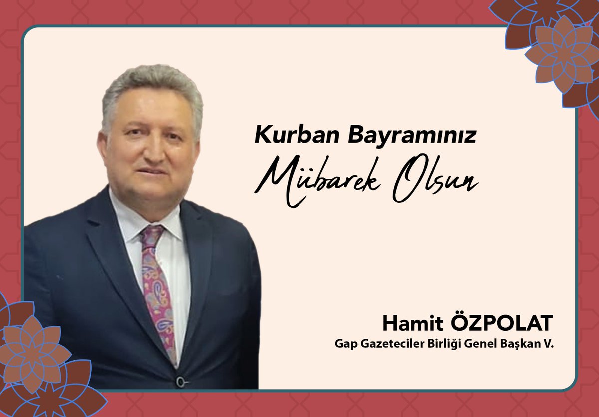 Aramızda ki karşılıklı sevgi ve dostluk bağlarını pekiştiren, dargınlıkları unutturan, birlik ve beraberliği pekiştiren bayramının;  ülkemize,Türk-İslam coğrafyasına ve  tüm insanlığa barış ve huzur getirmesini temennisiyle Kurban Bayramınızı kutluyor selam ve sevgiler sunuyorum.