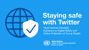 SebWili's tweet photo. In order to support #young #peacebuilders online, the Secretary-General’s Envoy on Youth has developed an #activist checklist with guidance on digital safety and online #protection.
If you work with young people active online, this is a checklist for you! 
https://t.co/3TMho6ctWV https://t.co/30b8zobvLk