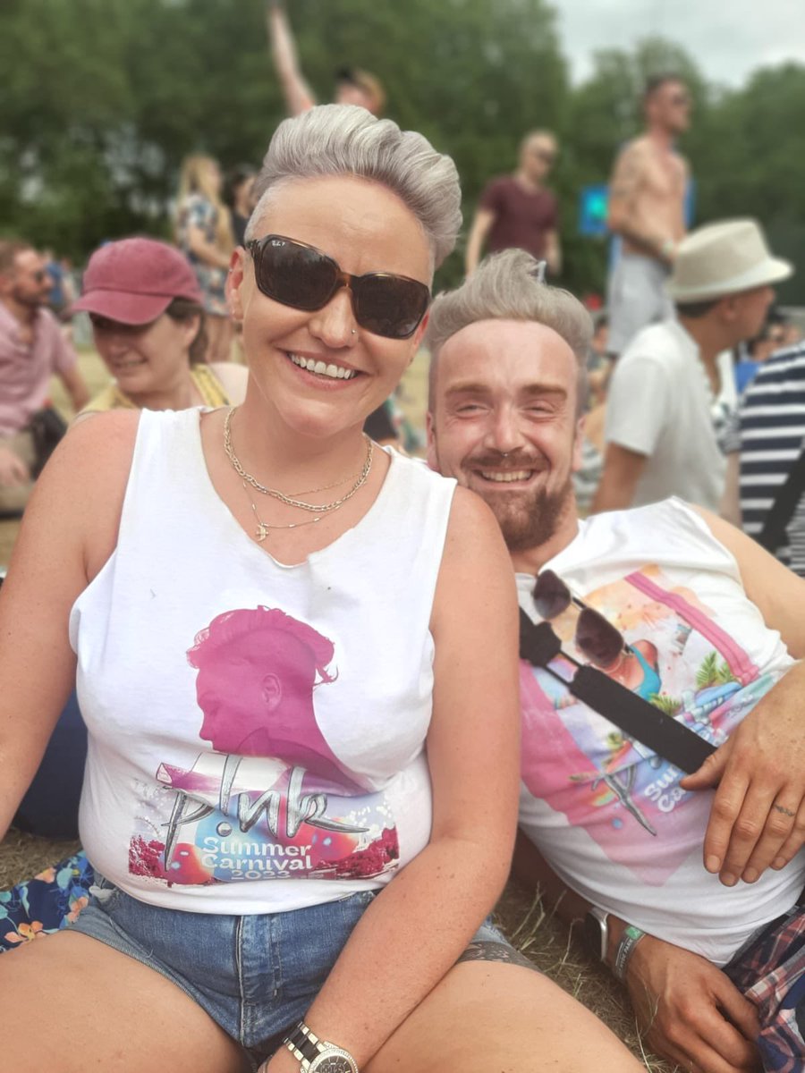 Sunshine, wine,London and of course <a href="/Pink/">P!nk</a> amazing as always 8th time seeing you through our musical life journey. Don’t leave it too long until you're back again #p!nk #pink #HYDELIVE2023 #hydepark #SummerCarnivalTour