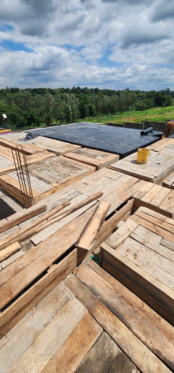 14. Walling completed and first floor slab formwork started