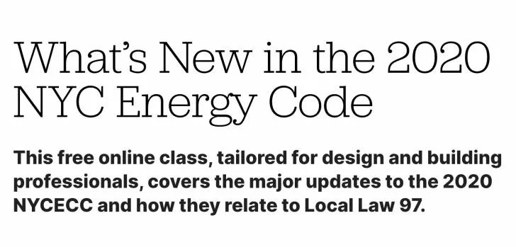 NYGreenBuilding's tweet image. What’s New in the 2020 NYC #EnergyCode, Urban Green Council, Online, June 28, 2-3:30 pm ET: buff.ly/3BNESW3 @UrbanGreen #energycode #buildingcode #building #buildings #greenbuilding #architecture #design #energyefficiency #decarbonization #NYC #NewYork #NY #NewYorkCity