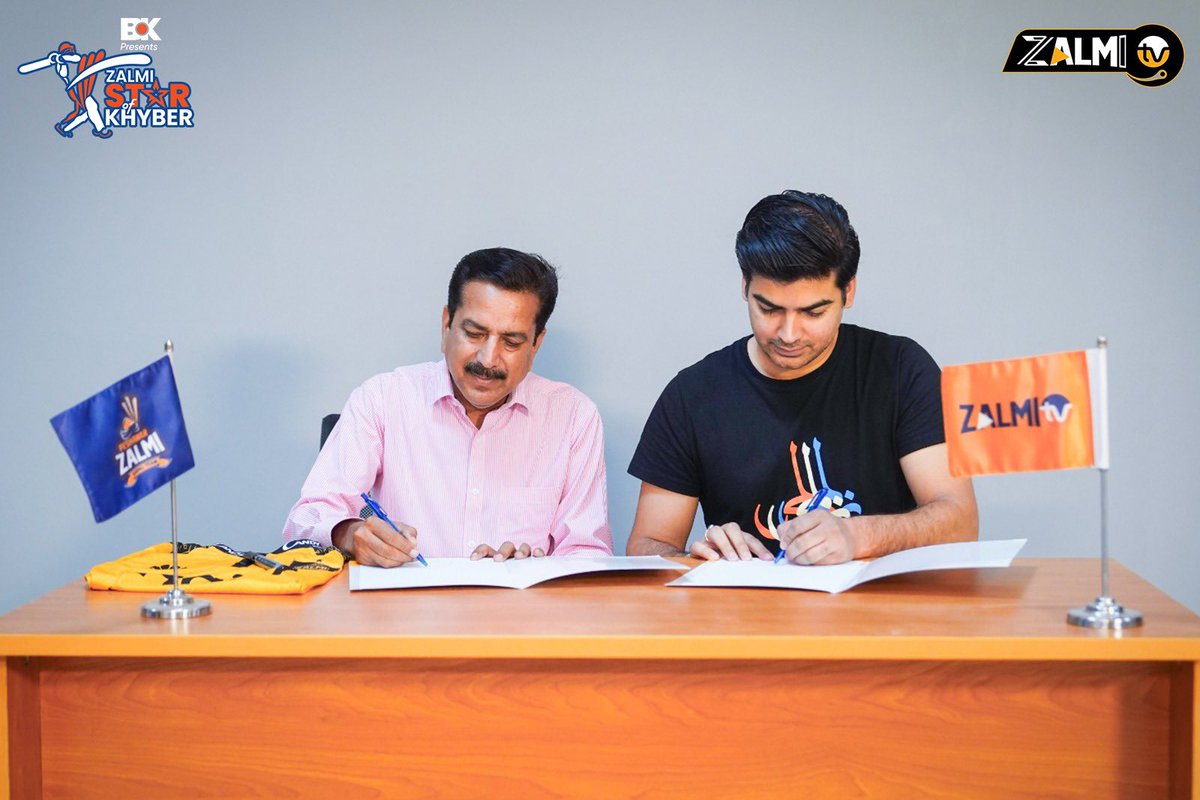 zalmitvlive's tweet photo. Zalmi TV and Fast Sports HD collaborates to broadcast ‘Zalmi TV Star of Khyber’ program presented by @TheBankofKhyber & @PeshawarZalmi.
Lahore, 19th June, 2023 – Zalmi TV and Fast Sports HD have signed an (MoU) to air on TV, the episodes of “Zalmi Star of Khyber.”
#ZalmiTV https://t.co/C4Y3Ys5MSh