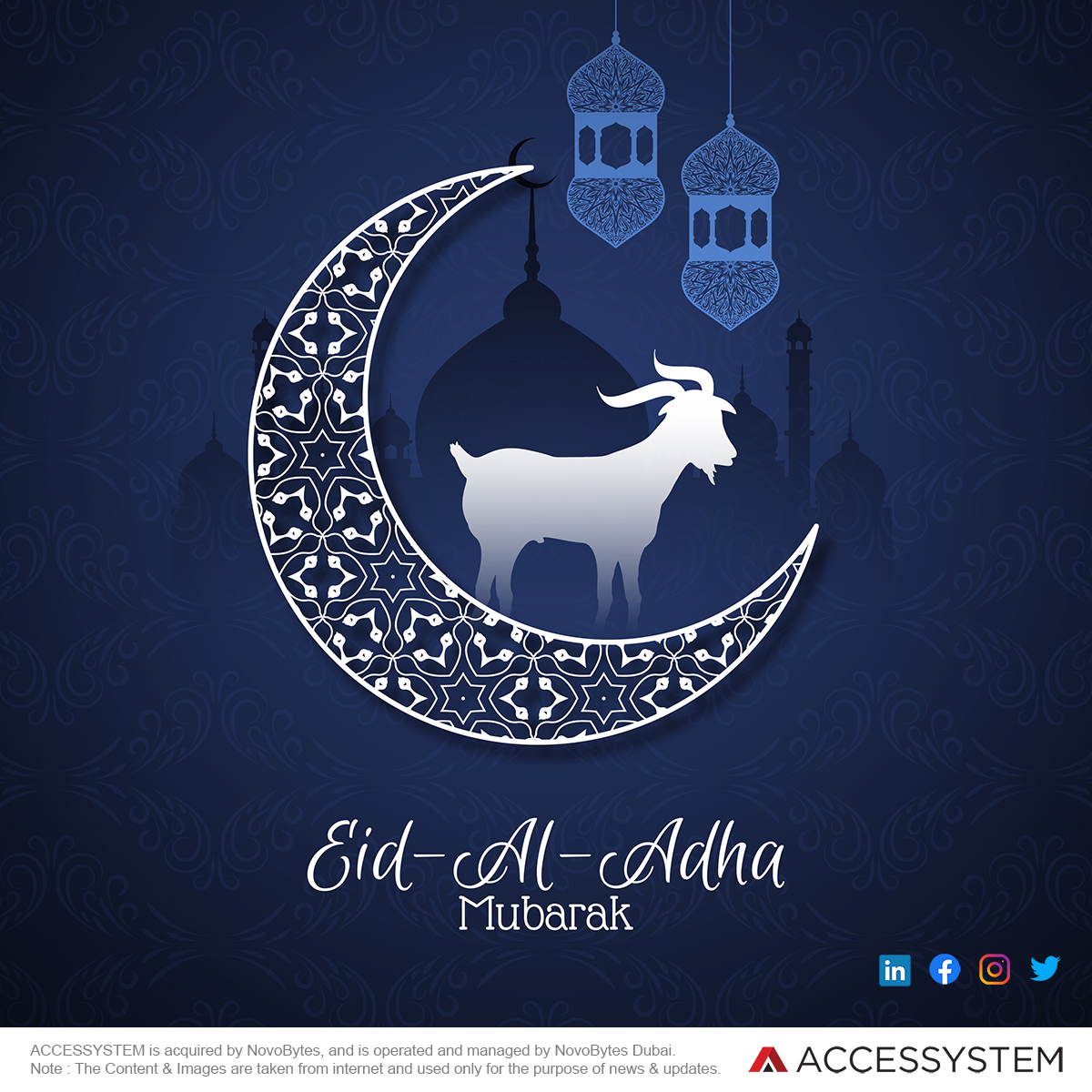 ACCESSYSTEM_IT's tweet photo. Eid Mubarak to you and your loved ones! May this special occasion bring joy, happiness, and blessings to your life. Wishing you a wonderful Eid filled with love, peace, and prosperity.

#EidMubarak #Eid #UAE #India #Qatar #Dubai #Doha #ITSales #Sales #ACCESSYSTEM #accessystem https://t.co/Wn1JwPSIlz