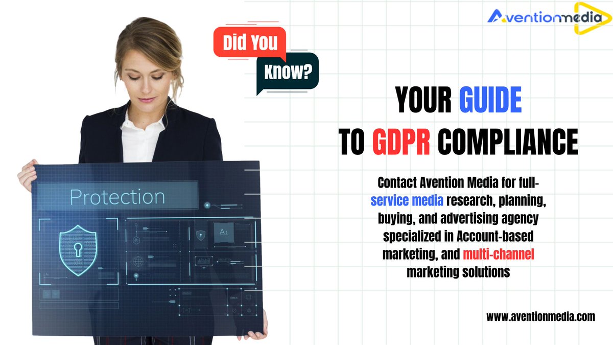 Protecting your business and staying GDPR compliant is crucial. 🛡️ Don't miss out on our essential resource! 

Download our guide bit.ly/3PB6vK2

#aventionmedia #Gdprcompliance #Dataprivacy #Protectcustomerdata #Trustworthybusiness #Dataprotection #rtitbot