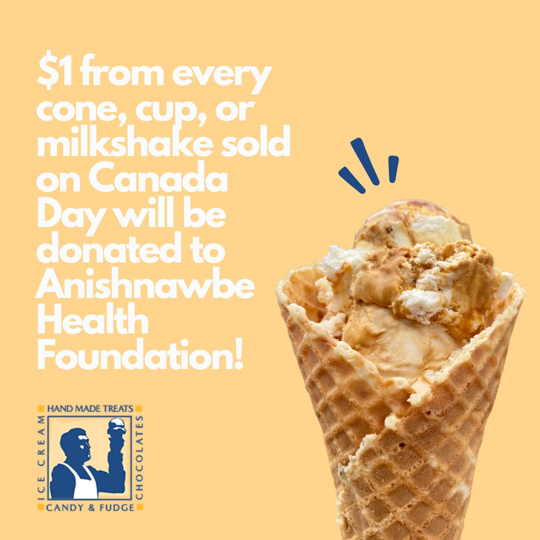 We are excited to announce that Ed's Real Scoop is once again running their delicious fundraiser in support of Anishnawbe Health!

On July 1st, $1 from every cone, cup, and milkshake will be donated to AHF in support of Indigenous health and welfare.