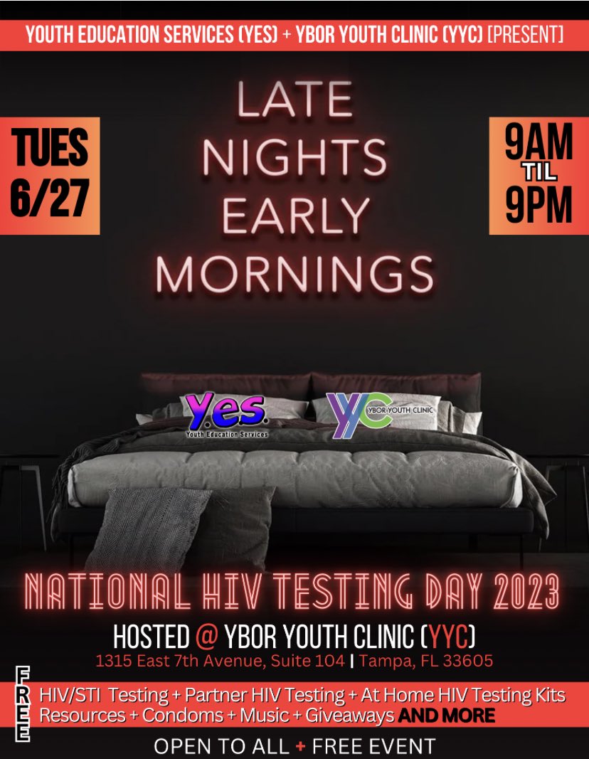 TODAY IS THE DAY!!!!! Come visit us for free hiv/sti testing and giveaways! Happy National HIV Testing Day 2023 🏳️‍🌈🏳️‍⚧️❣️
