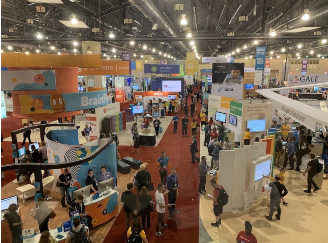 #ISTELive 23 Day#2
What’s next for our <a href="/JellickJaguar/">Jellick Jaguars</a> Team? The <a href="/ISTEofficial/">ISTE</a> EXPO HALL!
😃😃😃😃

You would think these sts would get tired with so many booths to visit &amp; enjoy, but NOPE!
It only fueled their 🌟positive energy with wonderful visits with so many edTech companies!
