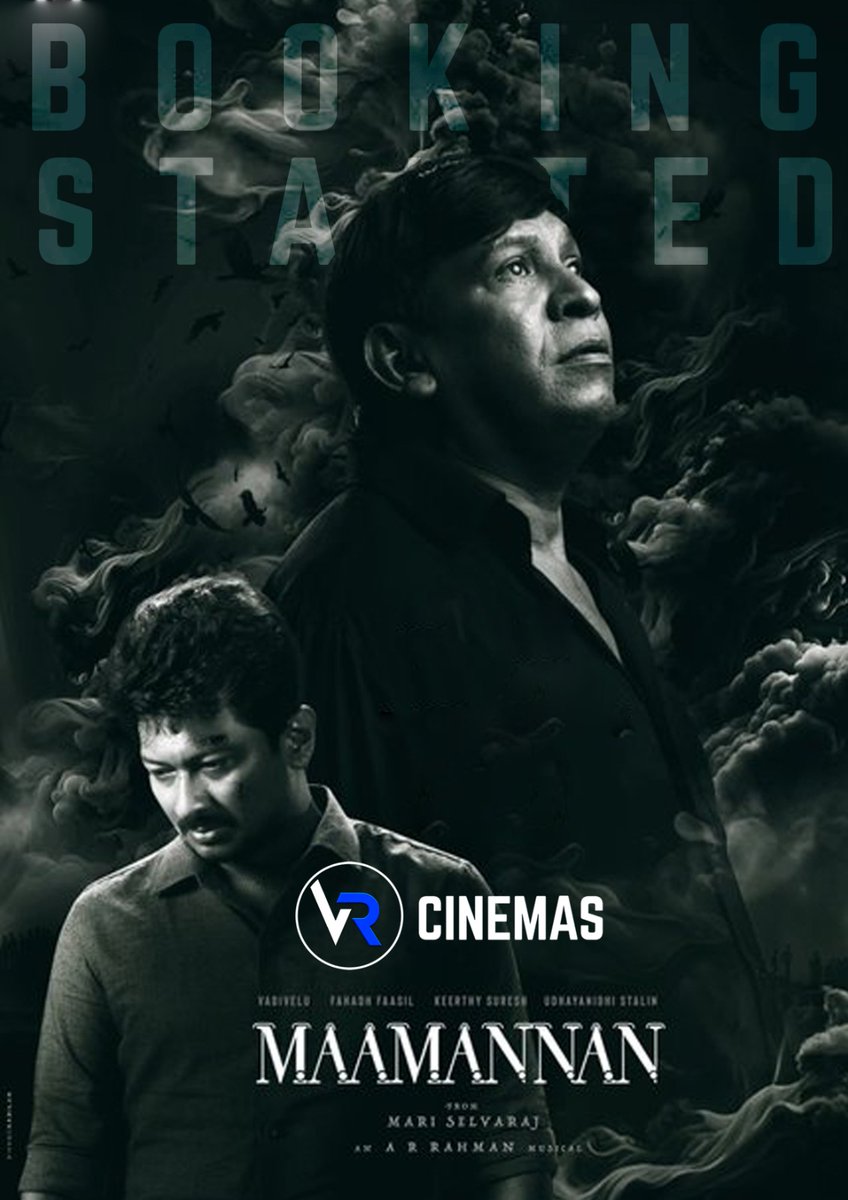 Most anticipated <a href="/Udhaystalin/">Udhay</a> &amp; <a href="/mari_selvaraj/">Mari Selvaraj</a> #MAAMANNAN booking started <a href="/cinemas_vr/">VR Cinemas</a> 
"Grab your tickets" 🔥🔥🔥