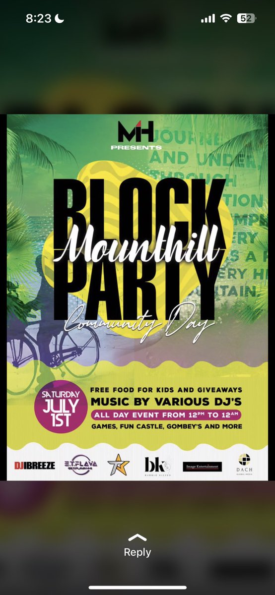 Losos_Way92's tweet photo. THIS SATURDAY JULY 1ST‼️ 
• MOUNT HILL BLOCK PARTY &amp; COMMUNITY DAY‼️
12PM-12AM
🔆ALL THINGS FREE FOR KIDS‼️
•fun castles•face painting •free food•giveaways
🔆TRIBUTE TO ALL OUR FALLEN SOLDIERS😇🙏🏾
🔅BIG VIBES LATER IN THE EVENING🔥 
DJs: • IBREEZE •ET FLAVA https://t.co/OCzNiI7rlx