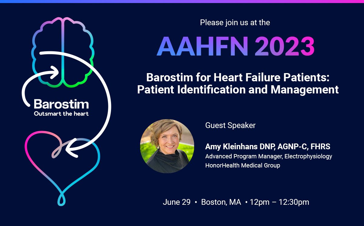 CVRx_Barostim's tweet photo. Join us at the American Association of Heart Failure Nurses (AAHFN) Annual Meeting in Boston, MA. Kleinhans will discuss how #Barostim has been shown to safely improve symptoms of #HeartFailure and quality of life. #CVRx #AAHFNAM2023
ISI: https://t.co/gLkTjml7tH https://t.co/TQhSzHXzJS