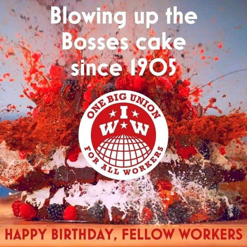 118 years ago today, 100s of unionists convened in Chicago over a shared union vision that was anti-capitalist, anti-racist & revolutionary. The #IWW was born! We still cherish these ideals & are still organizing for a better world. iww.org #OneBigUnion #Wobblies