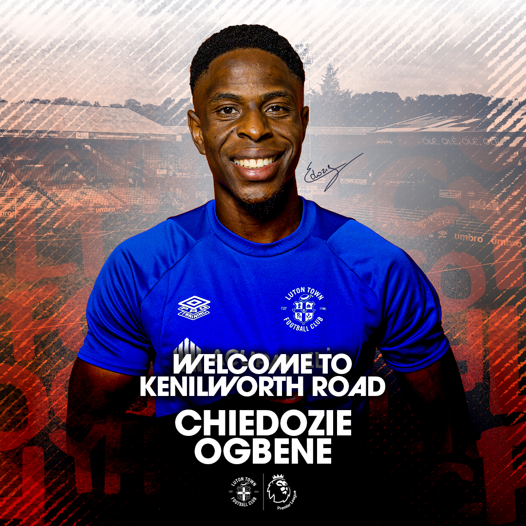 LutonTown's tweet photo. 🇮🇪 We are delighted to confirm that terms have been agreed with @EdozieOgbene to join us from 1st July! ✍️

Welcome, Chio 🫡

#COYH