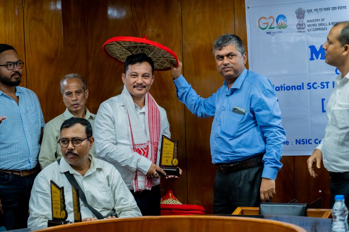 BijuPeguAssam's tweet photo. Honored to be recognized by #NSIC and #MSME as a successful entrepreneur in the Northeast region. Hard work, dedication, and perseverance pay off! Thank you for the support and encouragement to keep striving for excellence and inspiring others to pursue their dreams. #entrepreneurship #grateful
