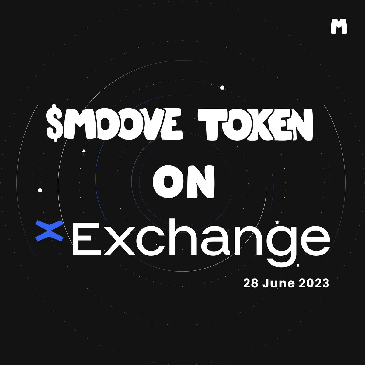 Huge news

$MOOVE will be listed on @xExchangeApp tomorrow 28th of June as a Community token

Swaps go live June 28, 13:00 UTC

Initial liquidity will be provided by the Cow Cow Team which will be 400k $MOOVE with 50k $USDC resulting in a starting price of $0.125