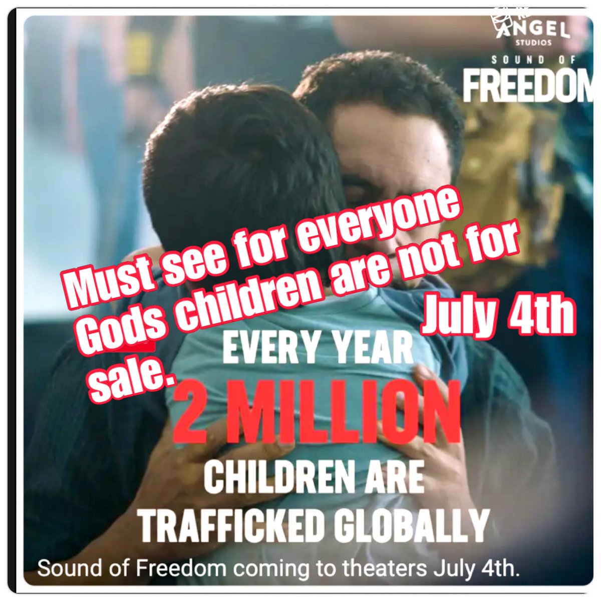 RDstyles7777's tweet photo. 2 free tickets 2 C Sound of Freedom July 4 #SoundO... https://t.co/SOY9p5Yegs #giveaway #newfilm #usa #SoundOfFreedomMIN #2MillionFor2Million #MomentumInfluencerNetwork #giveawayalert https://t.co/72bJZFspW3