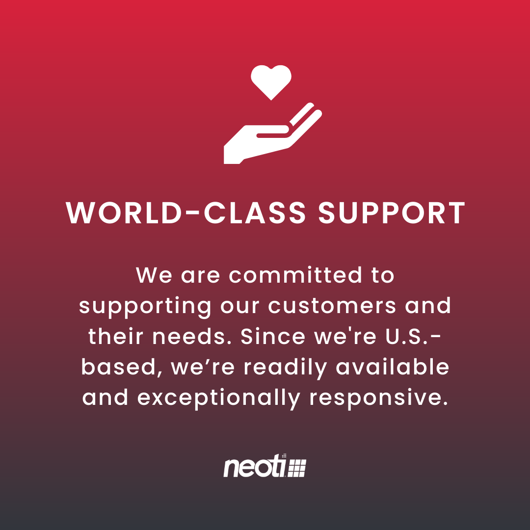 neotilive's tweet image. Our Values guide us in all we do, like our World-Class Support. Since we're U.S.-based, we’re readily available and exceptionally responsive to meet our customers' needs. #avtweeps #neoti #neotivalues #leddisplays #dvled