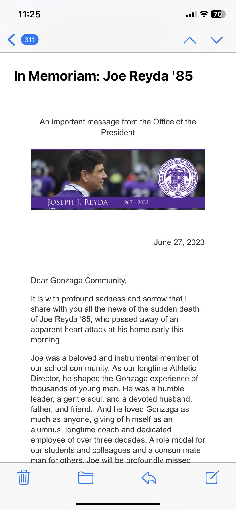 John Ourand on Twitter "I woke up to awful news this morning about a