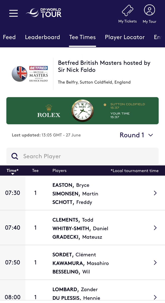 DraytonParkGC's tweet photo. DWS tee times for the British Masters are out π¬π§ποΈββοΈ
Day 1: 07.40
Day 2: 12.40 (10th tee start)
Also, for those who are attending the Pro-Am tomorrow DWS tees off at 10.40 (10th tee start)
We look forward to seeing many of you there! π¬π§ #teamDWS https://t.co/X3XQEKnKSz