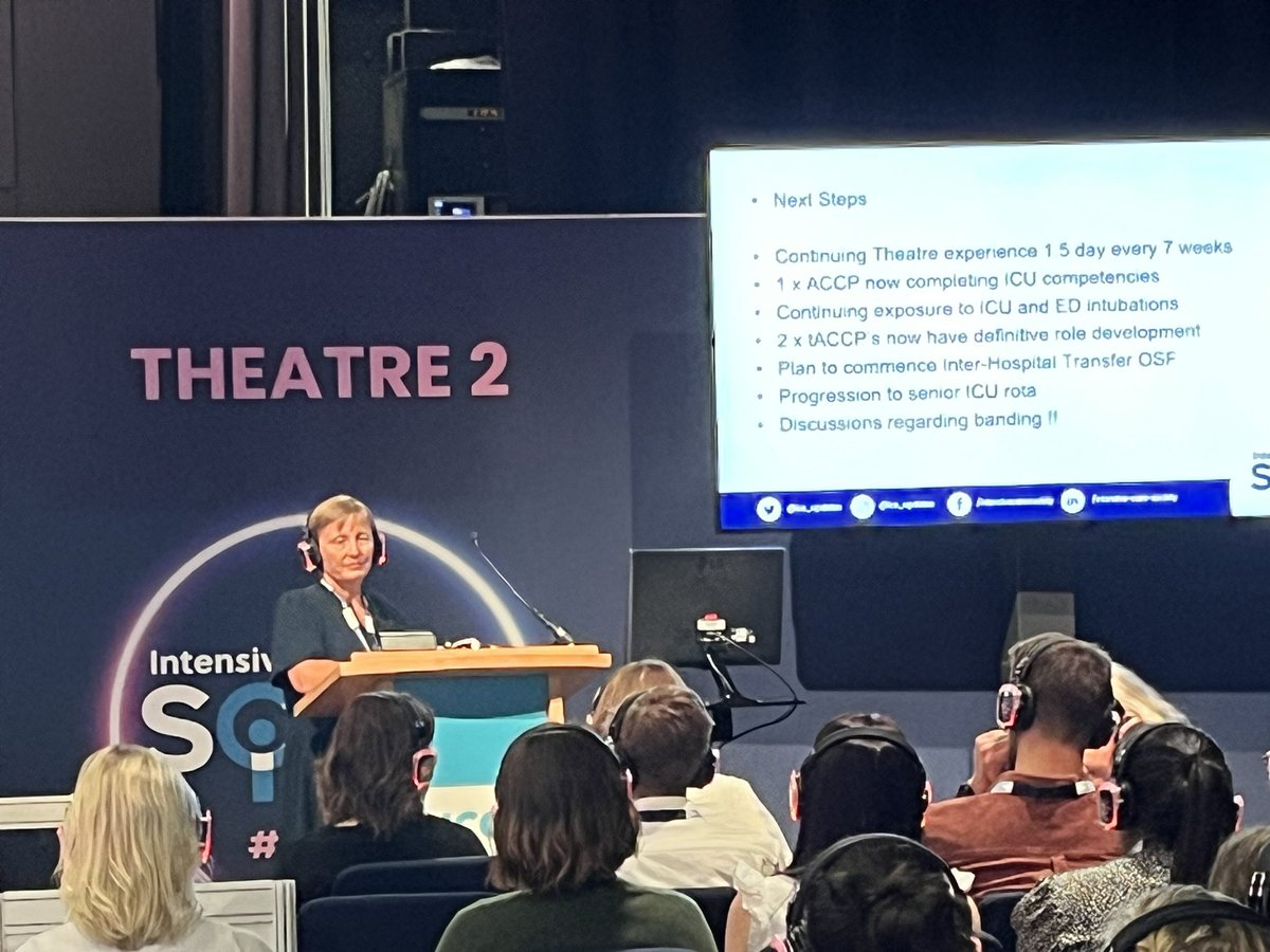 Well done to one of our ACCPs Andrea on presenting their ICU Tale about implementing the <a href="/FICMNews/">FICMNews</a> OSF for advanced airway management in Warrington.  #SOA23 <a href="/ICS_updates/">Intensive Care Society 💙</a> <a href="/WHHNHS/">WHH 🏥</a>