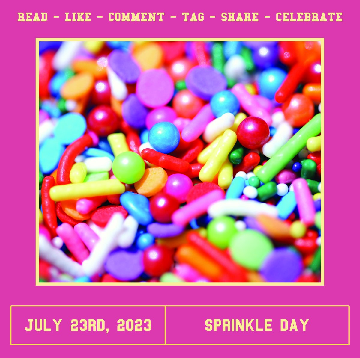 AlumniPortage's tweet image. Sprinkle Day celebrates the joy that sprinkles bring. These colorful sugar flecks enhance treats worldwide, especially ice cream. Sprinkles have the power to brighten anyone's day, even in small ways. Explore different sprinkle variations and try them yourself. #SprinkleDay