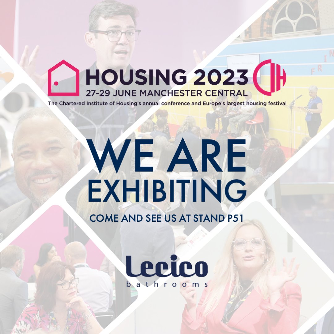 LecicoBathrooms's tweet photo. We are exhibiting at the Housing 2023 event in Manchester!
Come and see us at stand P51
Chartered Institute of Housing
#Housing2023 #Lecico #manchester https://t.co/6vs6swIXDA