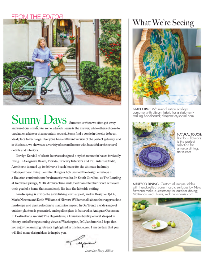 What's <a href="/SouthernHomeMag/">Southern Home</a> seeing in their July-August "What We're Seeing" feature? Our newest offering: #custom #mosaic tables! These tables are the result of a very special collaboration with fellow Virginian company, McKinnon &amp; Harris: mckinnonharris.com/journal/mckinn…