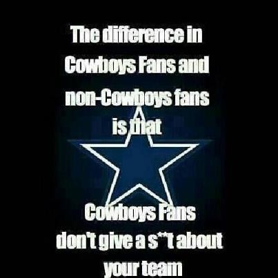 We just don't give a shit! We only give our all to one team dem Boyz!! #CowboysNation #DallasCowboys DC4L