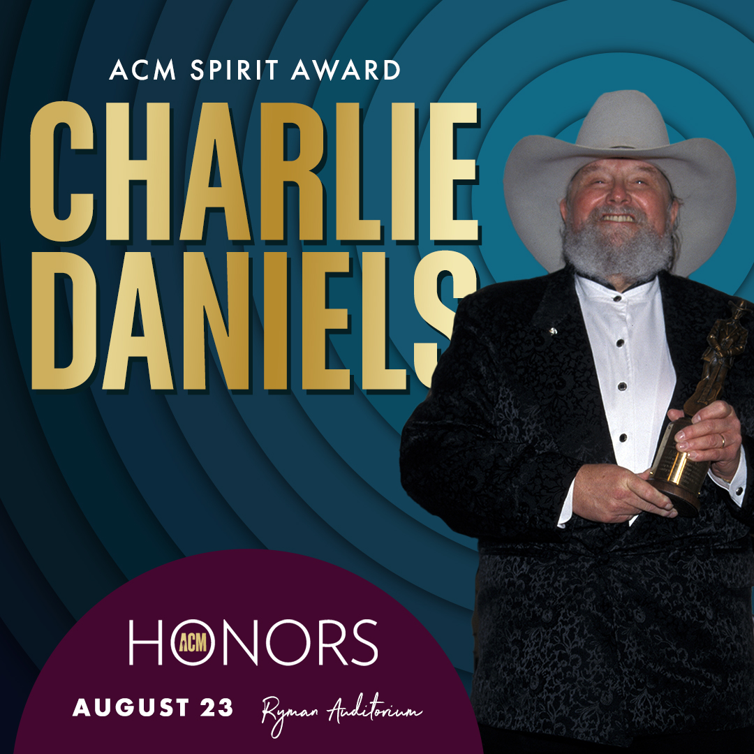 It's an honor to recognize the great @CharlieDaniels posthumously with the esteemed ACM Spirit Award, honoring the contributions of Merle Haggard. Charting hits on both pop and Country radio across five decades, Charlie's legacy continues to live on in Country Music 🎻 #ACMhonors