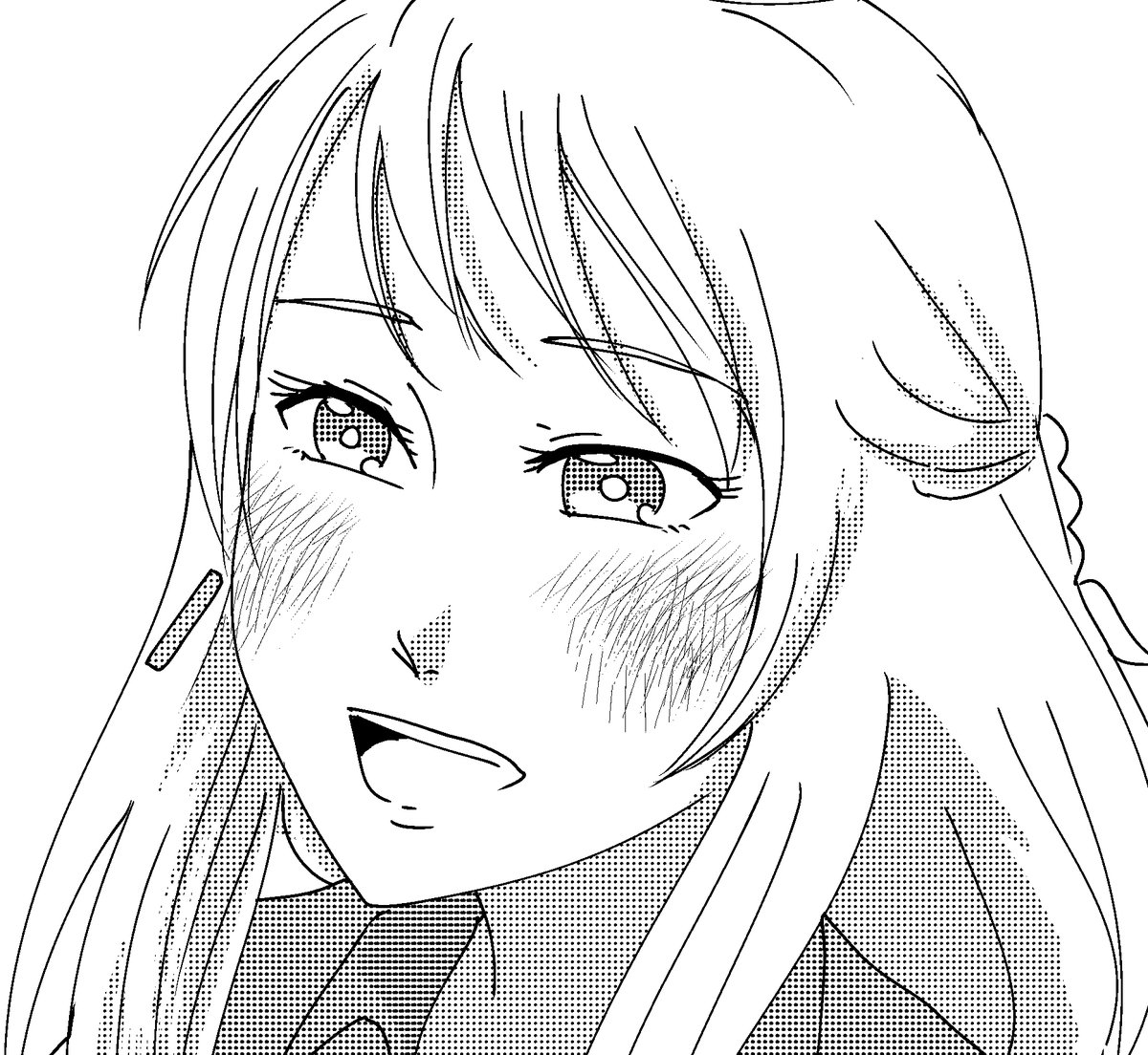 漫画の方が重ね斜線頻度が高い(画像は過去の原稿より) 