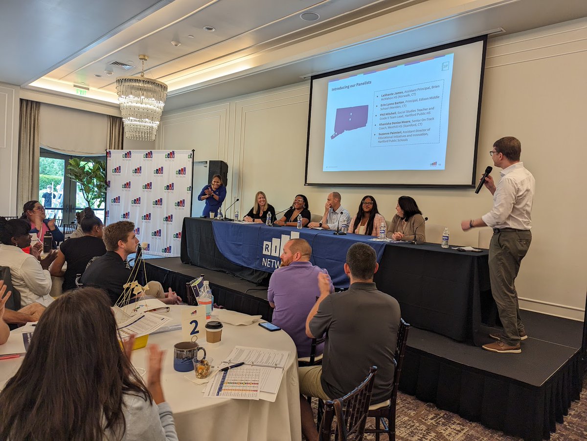 ctrisenetwork's tweet photo. In our #Grade9Symposium educator panel, #RISENetwork administrators, teachers, and central office leaders will share their experiences launching freshman success efforts and offer key learnings aligned to our Conditions for Success. https://t.co/Ccda0QJXe8