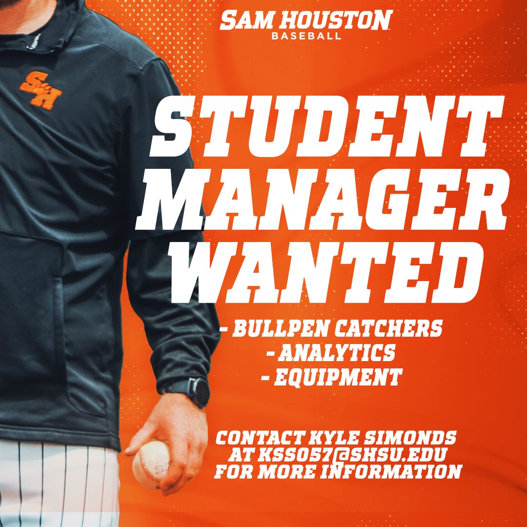 🚨 𝐉𝐎𝐈𝐍 𝐓𝐇𝐄 𝐓𝐄𝐀𝐌 Students, are you interested in working in baseball? We need a manager! Be part of the program as we come off an appearance in the NCAA Tournament and enter our first season in Conference USA! #EatEmUpKats