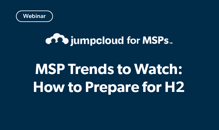 The only thing certain about the rest of the year?

More uncertainty and complexity.

@Datto's @Michael_DePalma joins our own <a href="/JebaraAntoine/">Antoine Jebara</a> to cover the key MSP trends to watch.

Watch: jumpcloud.com/resources/msp-…