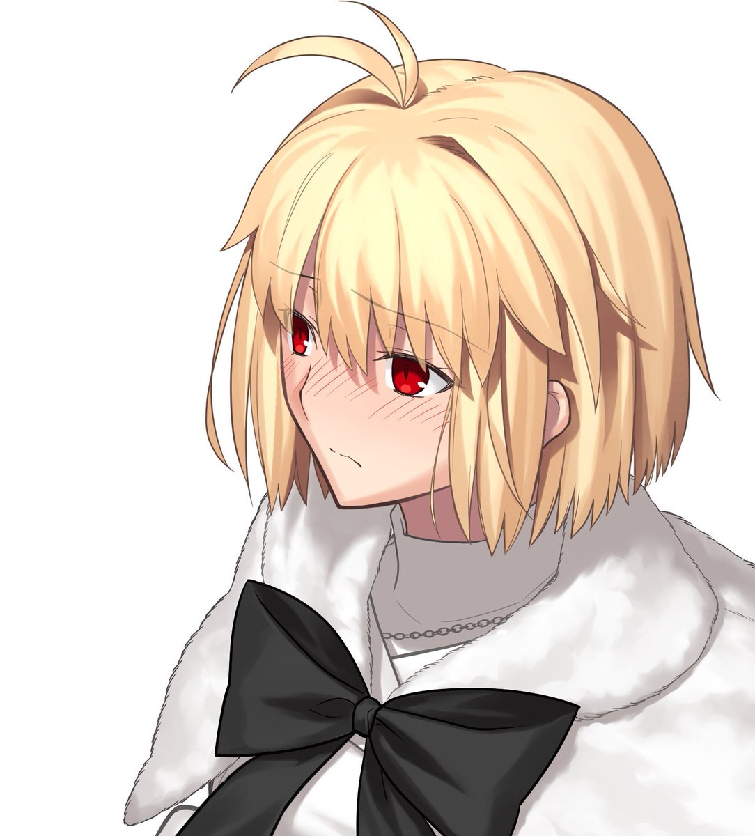 Can't get enough of these looking away while blushing sprites in Tsukihime Remake, they are just so cuteee