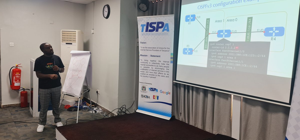 tispaixp's tweet photo. DAY. 2: IPv6 Workshop Tanzania, From 26th upto 30th June 2023. #Tanzaniaipv6workshopSponsored by: TCRA &amp; TISPA Supported by: AfRINIC .
@TCRA_Tz
@tispa_tix https://t.co/rRTopgFxKU