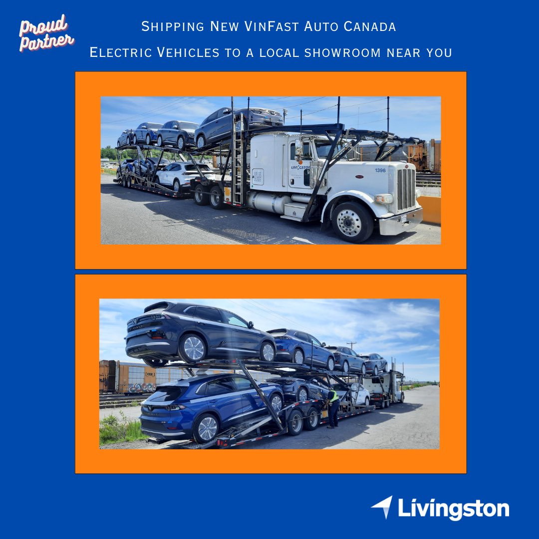 Livingston_VTS's tweet photo. Proud to be a vehicle carrier partner with VinFast Canada.  #vts #carhauler #vehicletransportation #electricvehicle https://t.co/JosET5Spqn