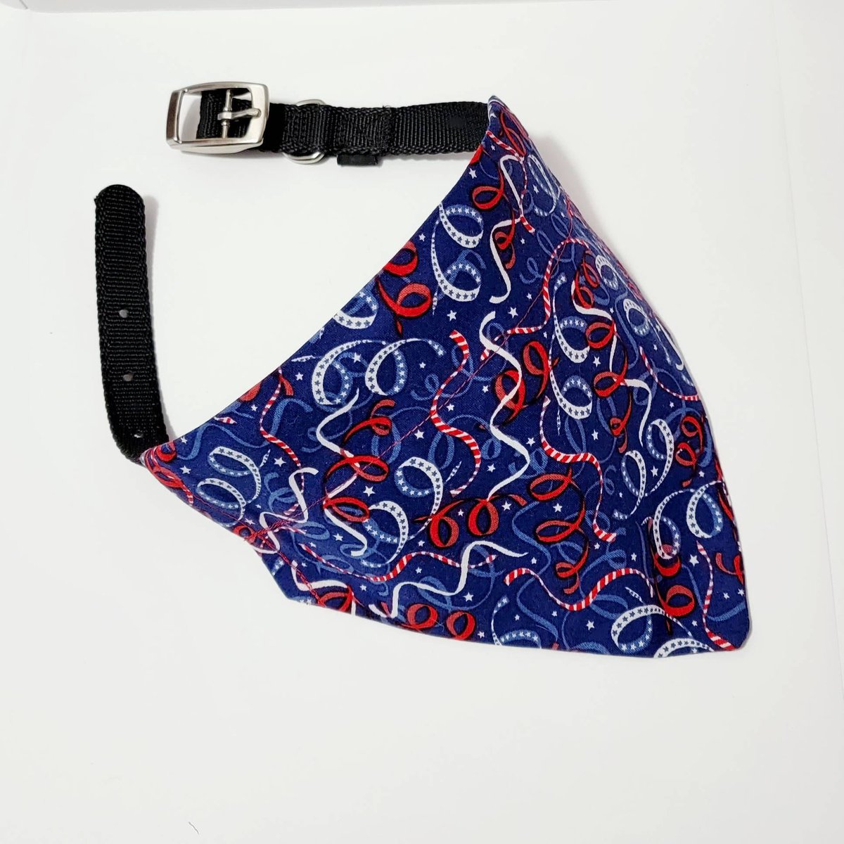 Patriotic Dog  Collar Bandana, Red White Blue Ribbon and Stars, Pet Neckerchief, Over the Collar, Pet Scarf tuppu.net/fa34ee6 #FifteenPawsCreations #Etsy #PetAccessories #LaborDay